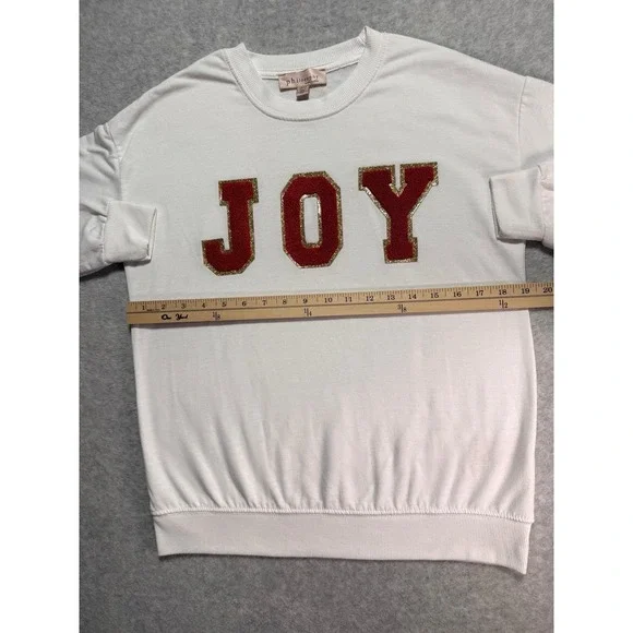 White Christmas Sweater Long Sleeves Size Xs Women's - Picture 7 of 11